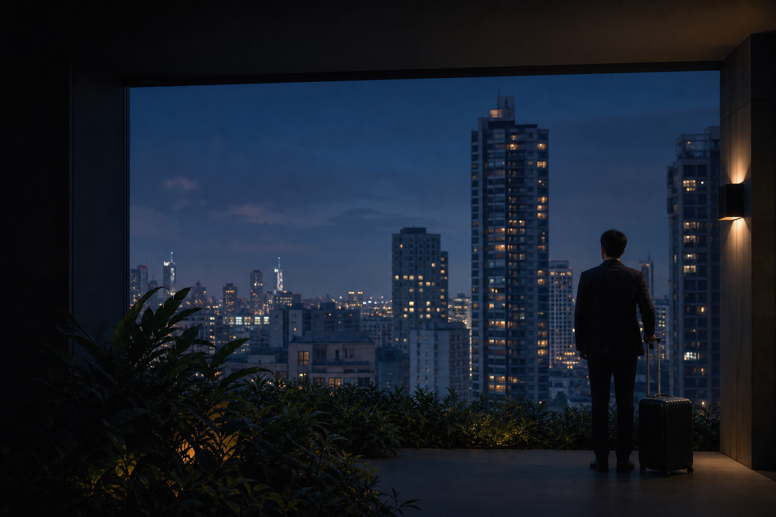 A business professional arriving in Ho Chi Minh City