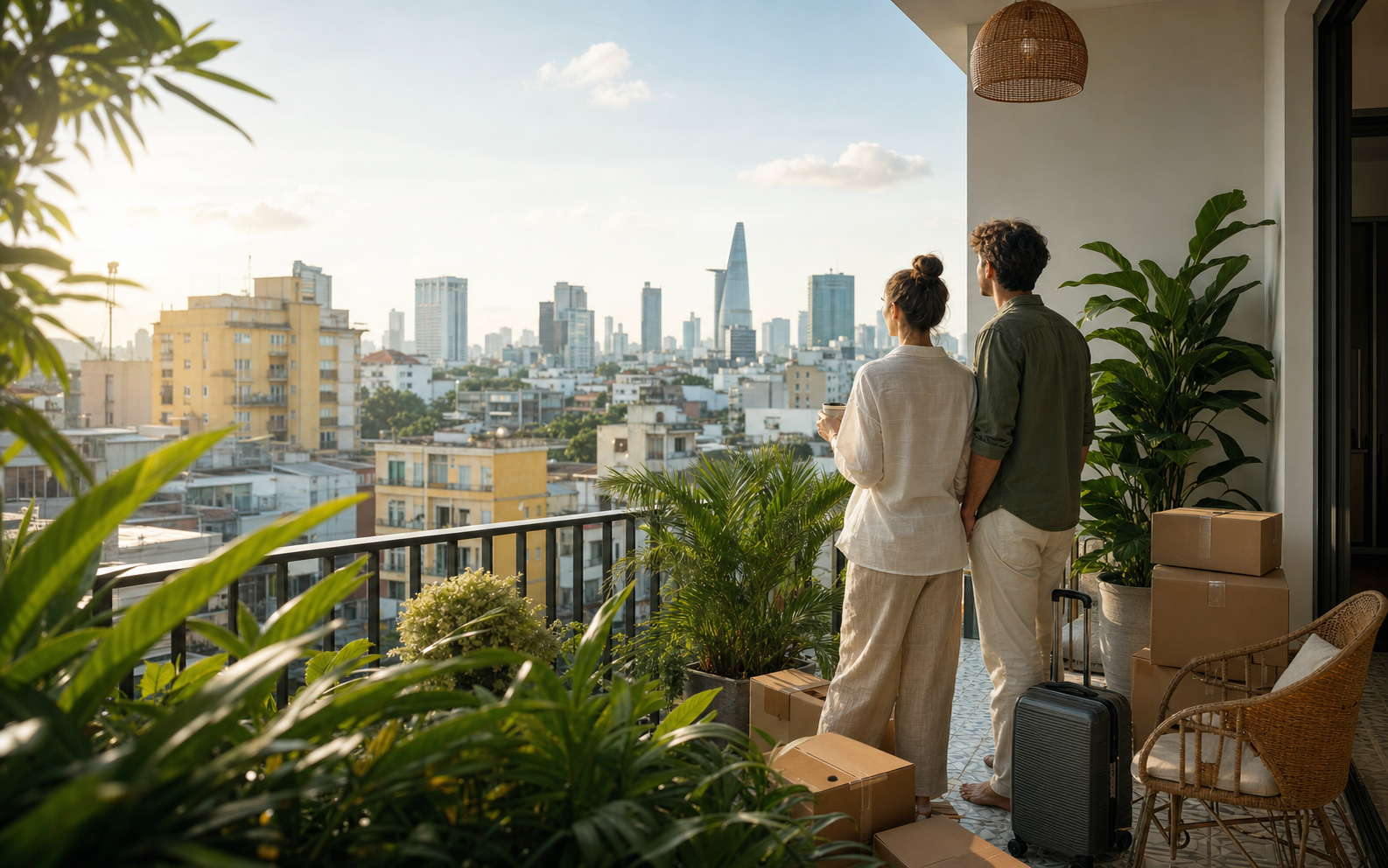 A couple beginning their new life in Ho Chi Minh City